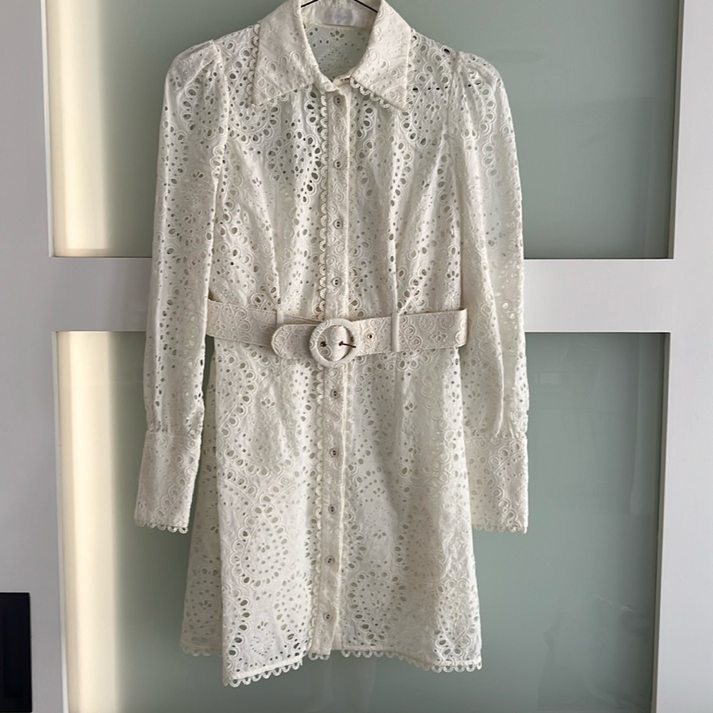 Excellent condition Zimmermann lace shirt dress size 2
